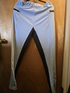 Light Blue and Black Women's Riding Pants
